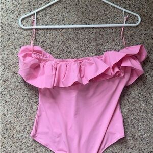 Altard state pink strapless body suit